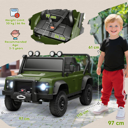 Kids Ride On Car, 12V Battery-Powered Electric Car w/ Remote Green
