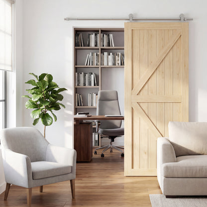 Sliding Door Hardware Kit Smooth Quiet 152cm Silver Tone