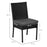 Set of Two Armless Rattan Garden Chairs - Black