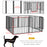 8 Panels Heavy Duty Dog Pen, 80cm Height Pet Playpen for Indoor Outdoor, Small and Medium Dogs