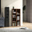 Bookcase Modern Bookshelf Cabinet for Home Office Walnut