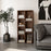 Bookcase Modern Bookshelf Cabinet for Home Office Walnut