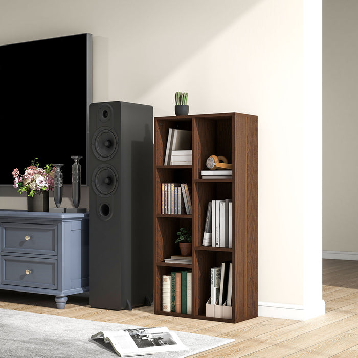 Bookcase Modern Bookshelf Cabinet for Home Office Walnut