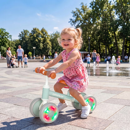 Baby Balance Bike for 1-2 Years Old, Light-up Toddler Balance Bike