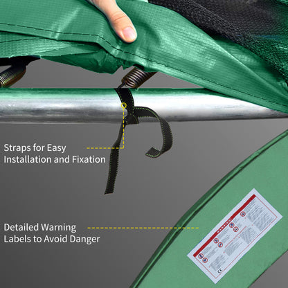 8FT Replacement Trampoline Pad, Thick Foam Safety Cover, Green