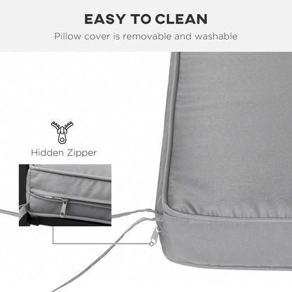 Garden Bench Cushion 2 Seater Seat Pad Indoor& Outdoor Use