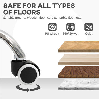 Office Chair, Swivel Desk Chair w/ Adjustable Height, Cream White