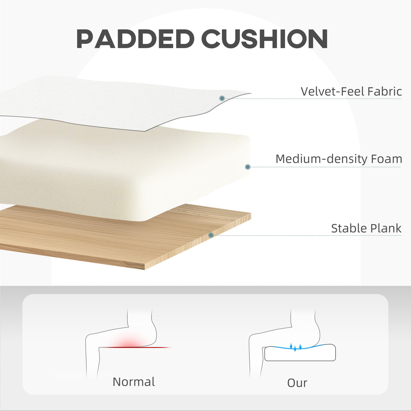 Office Chair, Swivel Desk Chair w/ Adjustable Height, Cream White