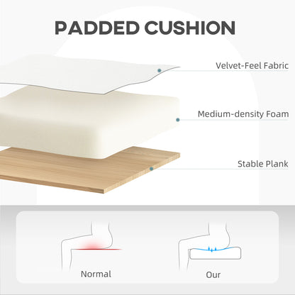 Office Chair, Swivel Desk Chair w/ Adjustable Height, Cream White