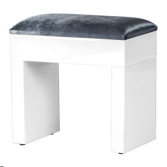 Pimlico White Glass Stool