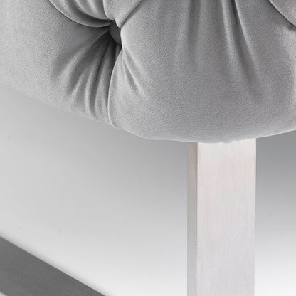 Grosvenor Two Seat Sofa - Dove Grey - Brushed Silver