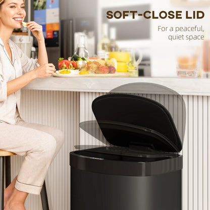 Automatic Kitchen Bin with Soft-Close Lid, 55L Sensor Wastebasket