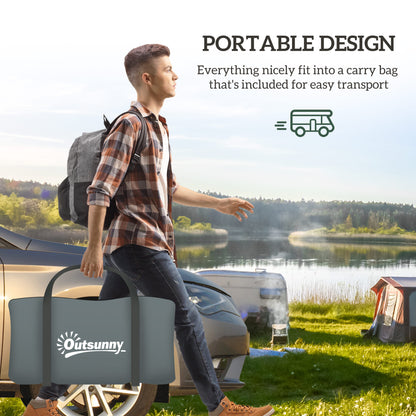 Camping Tent with 3000mm Waterproof Rainfly & Screen Panels, Green