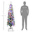 6' Artificial Christmas Tree with Flocked Tips, LED Lights, Decoration