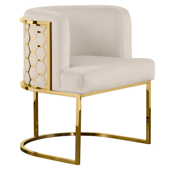 Alveare Dining Chair Brass - Chalk