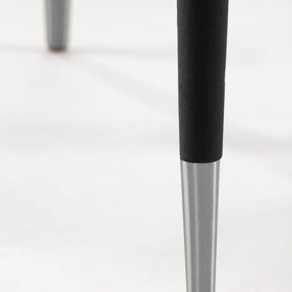 Sophia Dining Chair - Black - Silver Caps