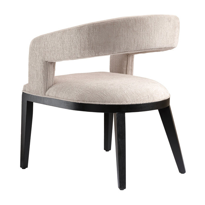 Madison Dining Chair - Light Taupe - Black frame