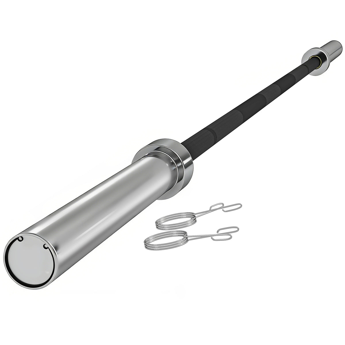 5cm Weight Lifting Bar, Barbell Bar with Spring Clips, 210cm, 19kg