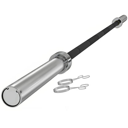5cm Weight Lifting Bar, Barbell Bar with Spring Clips, 210cm, 19kg