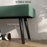 End of Bed Bench with X-Shape Design and Steel Legs, Upholstered Hallway Bench for Bedroom, Green