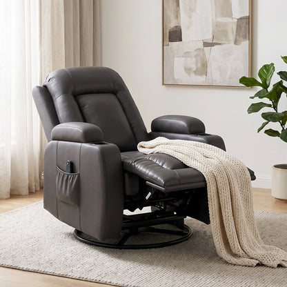 Massage Recliner Chair with 8 Vibration & Heat, Dark Brown
