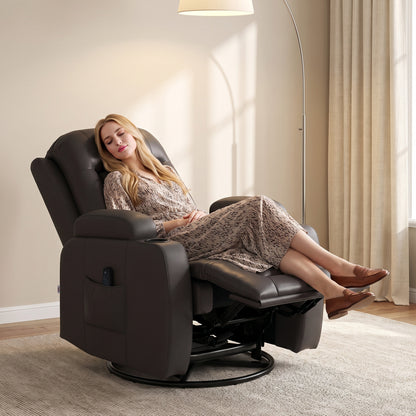 Massage Recliner Chair with 8 Vibration & Heat, Dark Brown