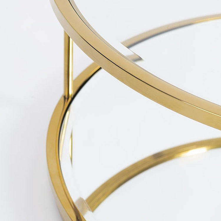 Rippon Brass Circular Coffee Table