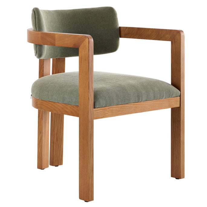 Jolie Dining Chair – Sage Green – Chestnut Frame