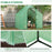 Walk in Greenhouse Garden Grow House with Roll Up Door and Window, 180 x 100 x 168 cm, Green