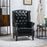 Wingback Accent Chair Tufted Chesterfield-style Armchair with Nail Head Trim for Living Room Bedroom Black