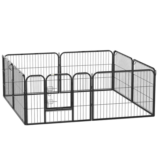 Steel 8 Panel Dog pen Pet Puppy PlayPen Black