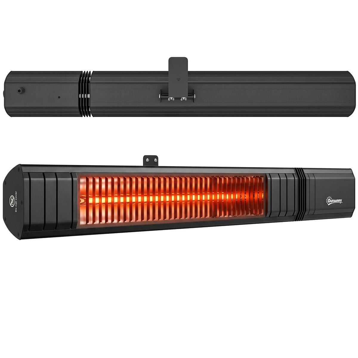 2000 W Electric Infrared Patio Heater, IP65 Garden Heater, Black