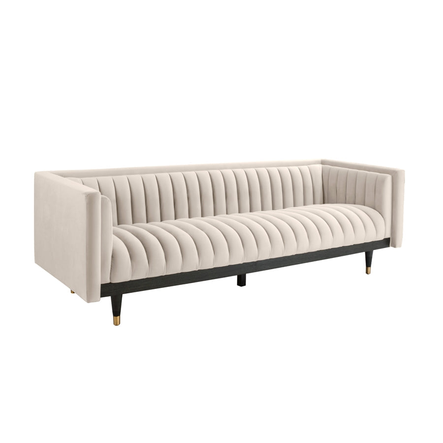Metz Three Seater Sofa - Chalk