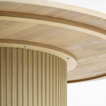 Ophelia Washed Grey Oak Circular Dining Table