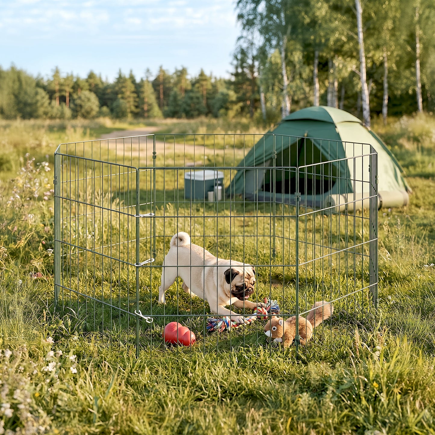 8 Panel Pet Pen, Dog Playpen for Puppies, 60 cm Height