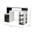 Multi-Storage & Workstation Desk Table Storage Shelves Home Office