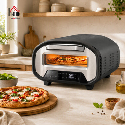 Pizza Oven Indoor, 12 Inch Electric Countertop Pizza Maker, 2200W