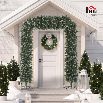 8.2 ft Snow Frosted Christmas Tree Arch, Doorway Decor with 1800 Tips
