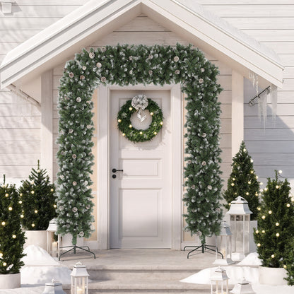 8.2 ft Snow Frosted Christmas Tree Arch, Doorway Decor with 1800 Tips