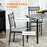 5 Pieces Dining Room Sets, Kitchen Table and Chairs Set 4 with Marble Top