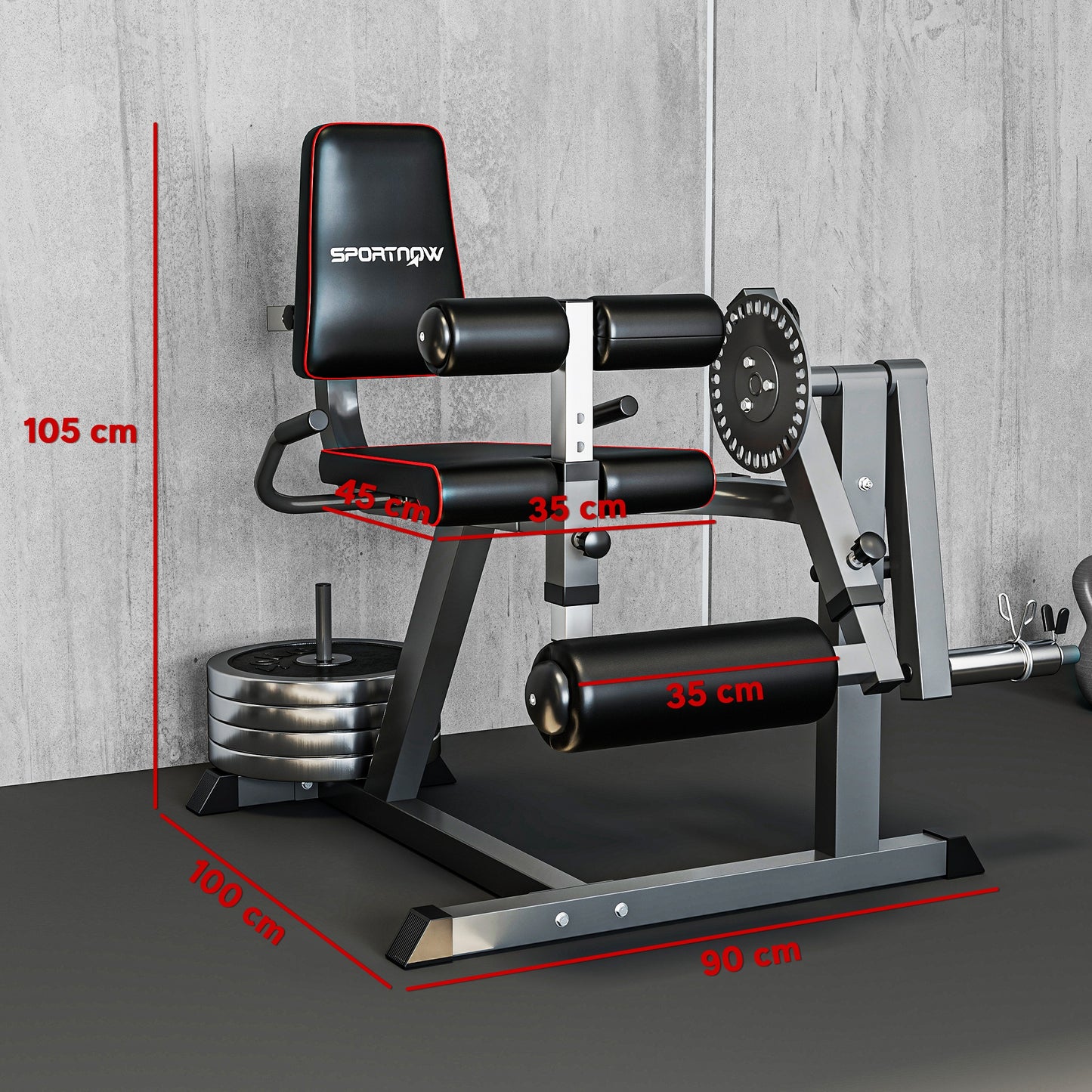 Adjustable Calf Raise Machine for Leg Extension and Curl Machine