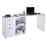 Computer Desk Table Workstation Home Office L Shape Drawer Shelf File Cabinet White