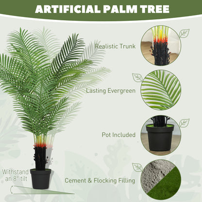 150cm Artificial Areca Palm Tree with PE Leaves and Flocked Soil