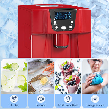 Ice Maker Machine and Water Dispenser 9 Ice Cubes Ready in 6-10 Mins