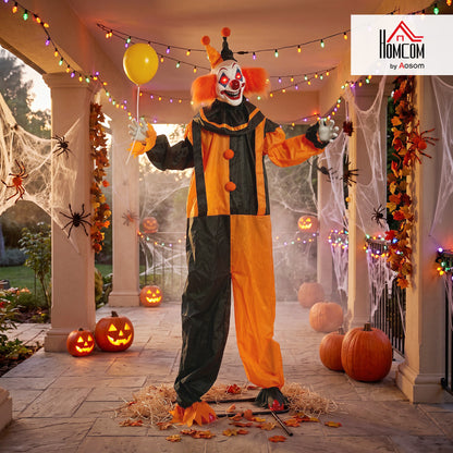 190 cm Life Size Animated Clown Halloween Decorations Outdoor Indoor