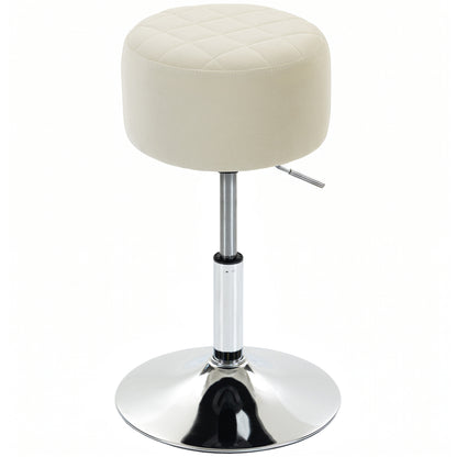 Bar Stool Adjustable Swivel 1 Piece, Beige