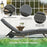 Outdoor Rattan Sun Lounger with Reclining Back, Wheels, Dark Grey