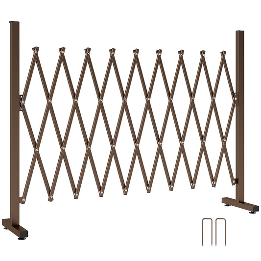 Aluminium Alloy Movable Fence, Pet Safety Fence, Dark Brown
