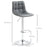 Bar Stools Set of 2, Adjustable Breakfast Dining Stools for Kitchen, Modern Counter Barstools with 360¬∞ Swivel and Footrest, Grey