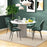 Modern Style Kitchen Chairs Set of 4 with Flannel Upholstered, Dark Green